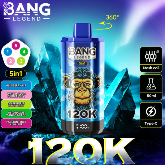 Bang Legend 120000 120K Puffs 5 in 1 Disposable Vape