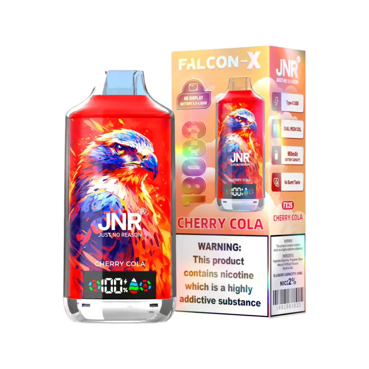JNR Falcon-X 18000 18K Puffs Disposable Vape