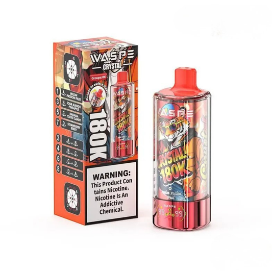 Waspe Crystal 180000 180K Puffs 8-in-1 Disposable Vape