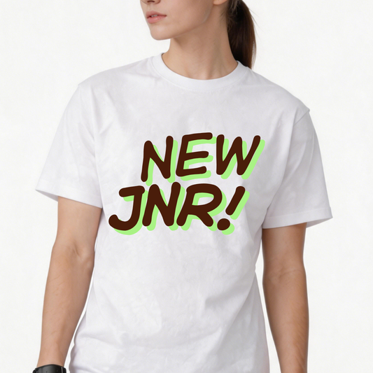 Women’s white short-sleeved T-shirt for summer   Featuring a unique, trendy print   100% cotton