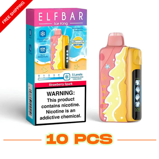 (10 Pcs) Elf Bar Ice King Summer Edition 40000 40K PUFFS Disposable Vape