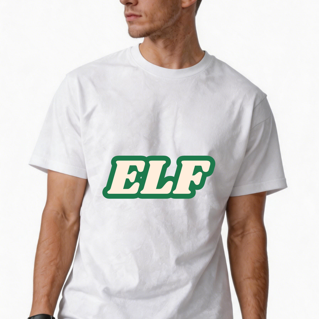 Men’s white short-sleeved T-shirt for summer   Featuring a unique, trendy print   100% cotton