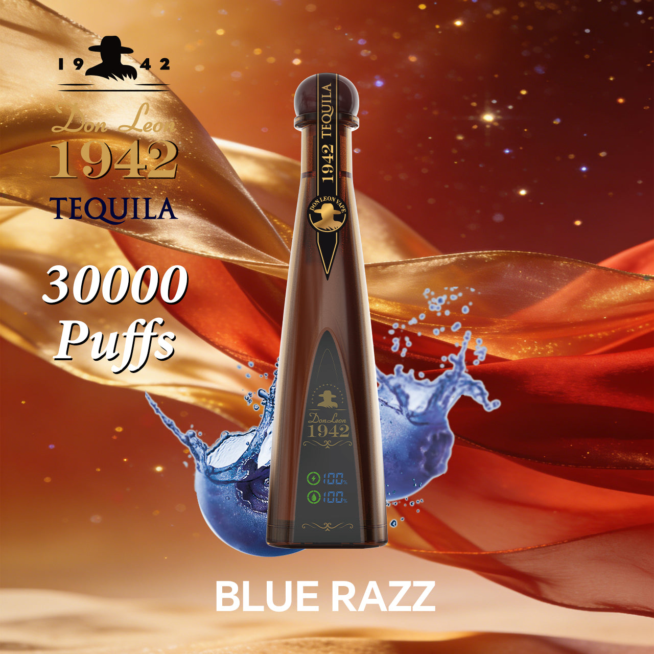 Don Leon Tequila Vape 30000 Puffs 2% Disposable Vape Blue Razz