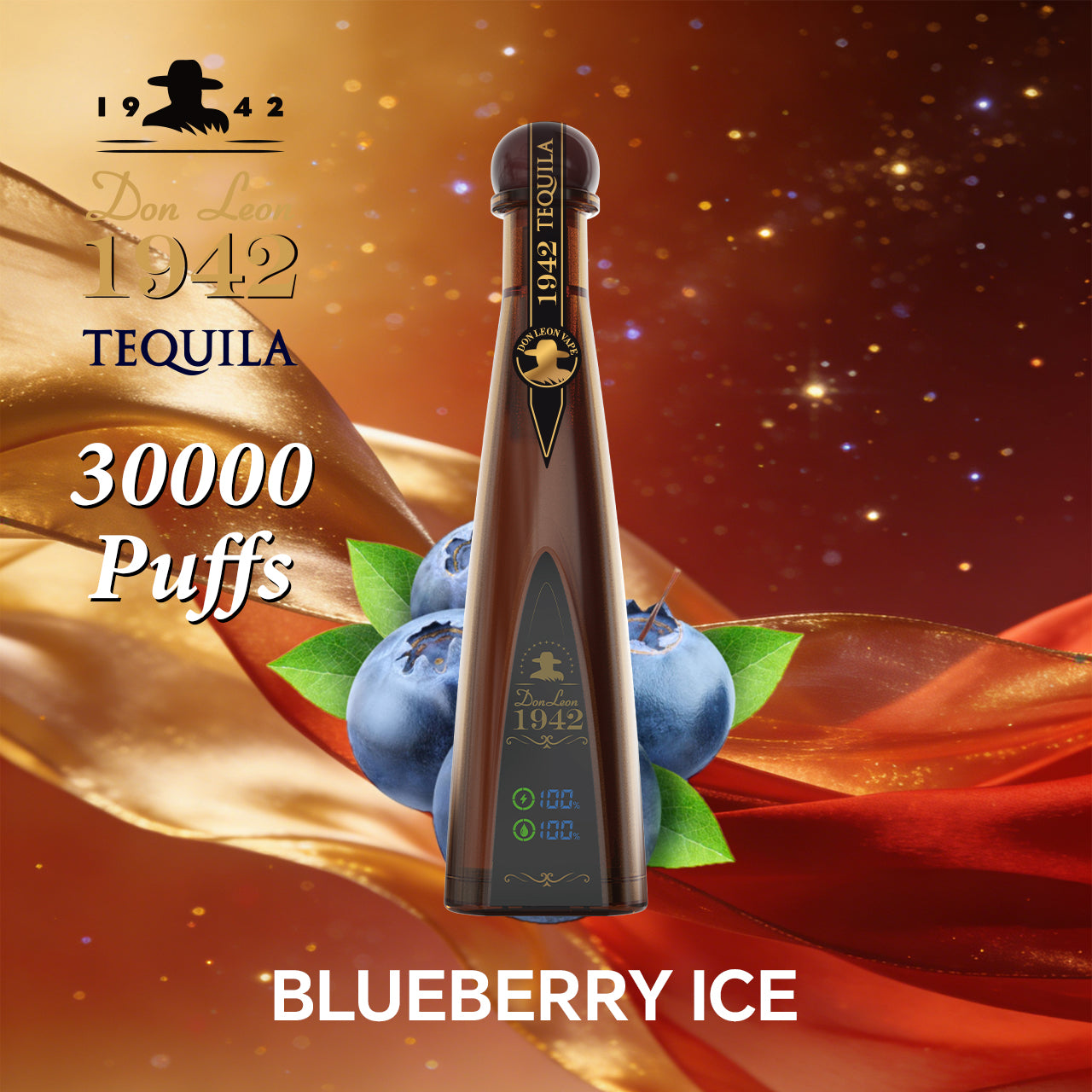 Don Leon Tequila Vape 30000 Puffs 2% Disposable Vape Blueberry Ice