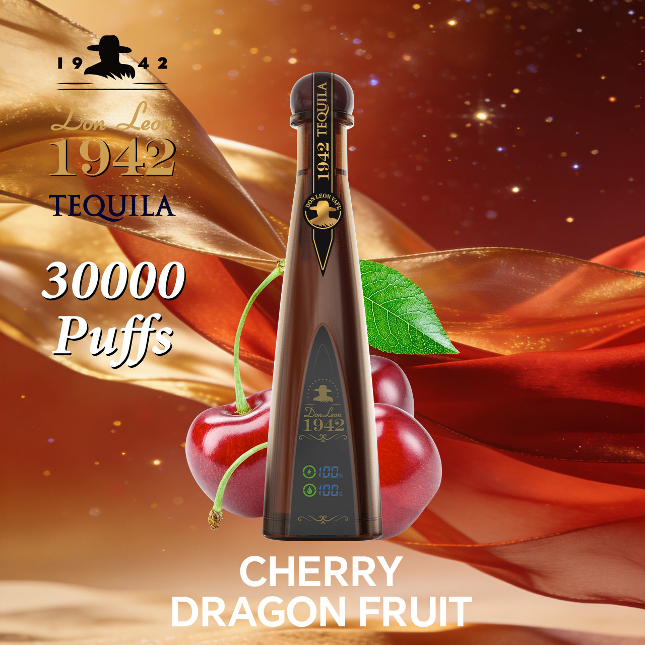 Don Leon Tequila Vape 30000 Puffs 2% Disposable Vape Cherry Dragon Fruit