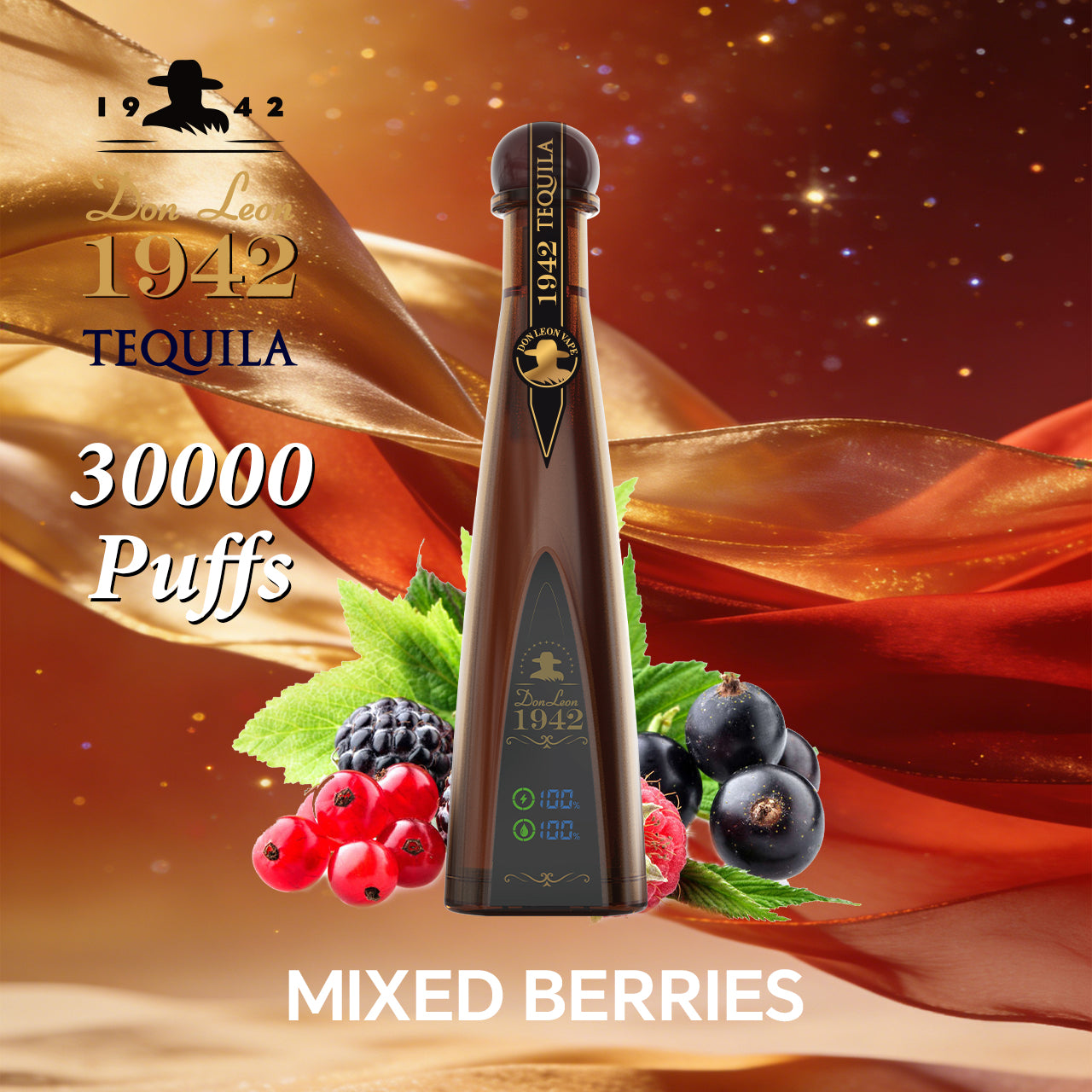 Don Leon Tequila Vape 30000 Puffs 2% Disposable Vape Mixed Berries