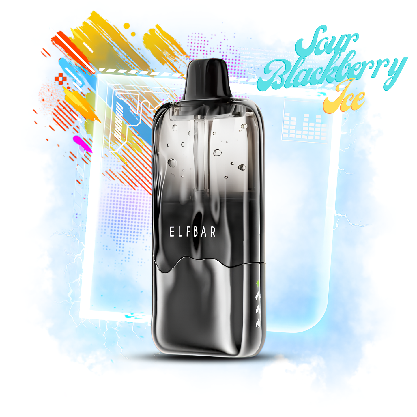 ELFBAR DUKE 30000 30K Puffs Disposable Vape 50mg Wholesale Sour Blackberry Ice