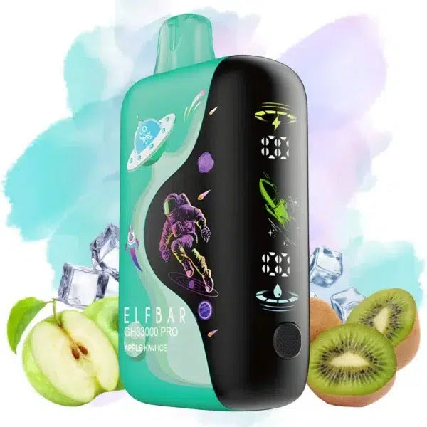 ELF BAR GH33000 PRO 33000 33K Puffs Disposable Vape Apple Kiwi Ice