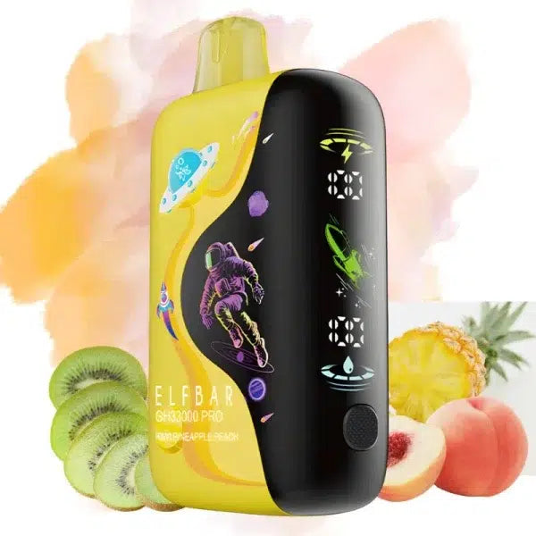 ELF BAR GH33000 PRO 33000 33K Puffs Disposable Vape Kiwi Pineapple Peach