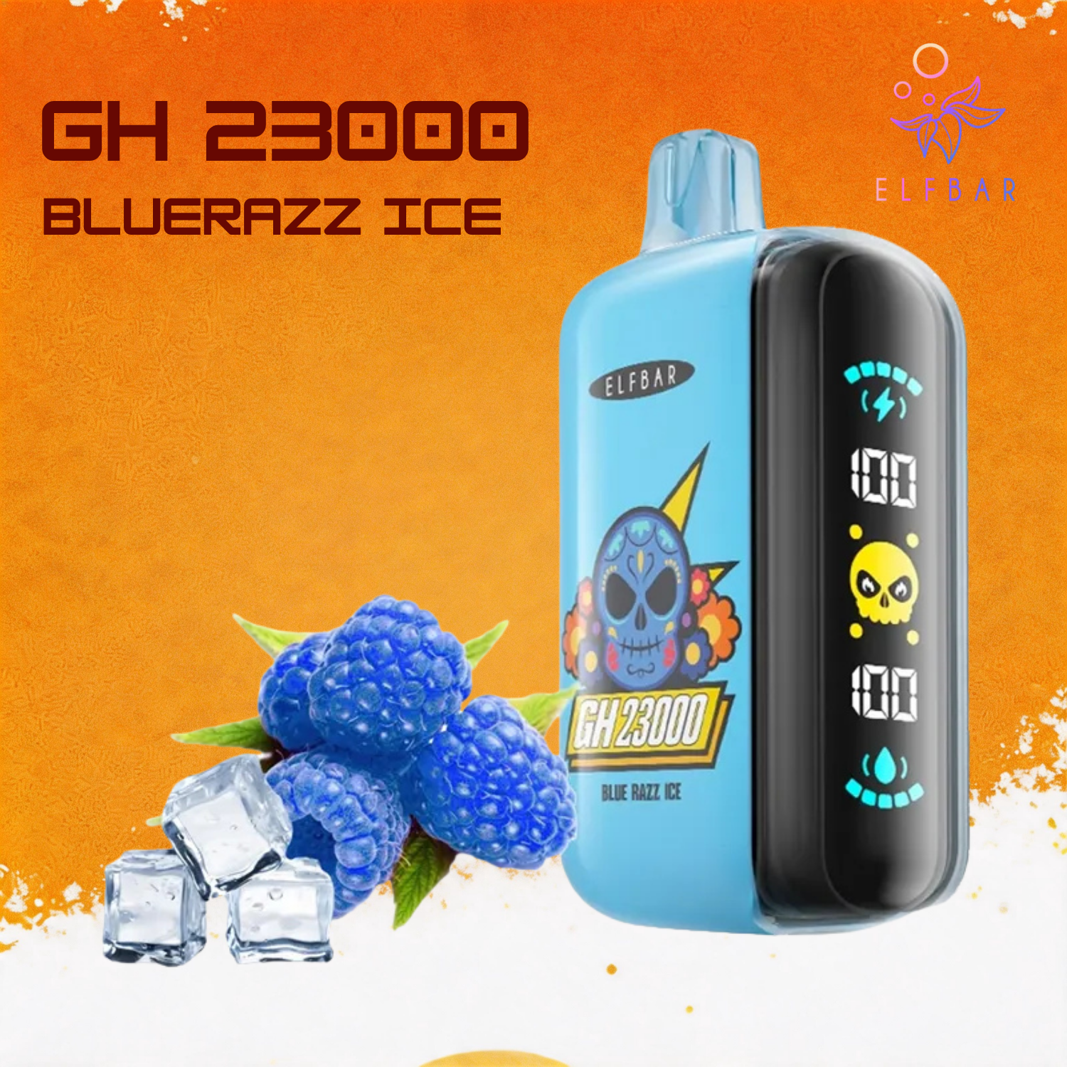 Elf Bar Gh23000 23000 23K Puffs Disposable Vape Bluerazz Ice