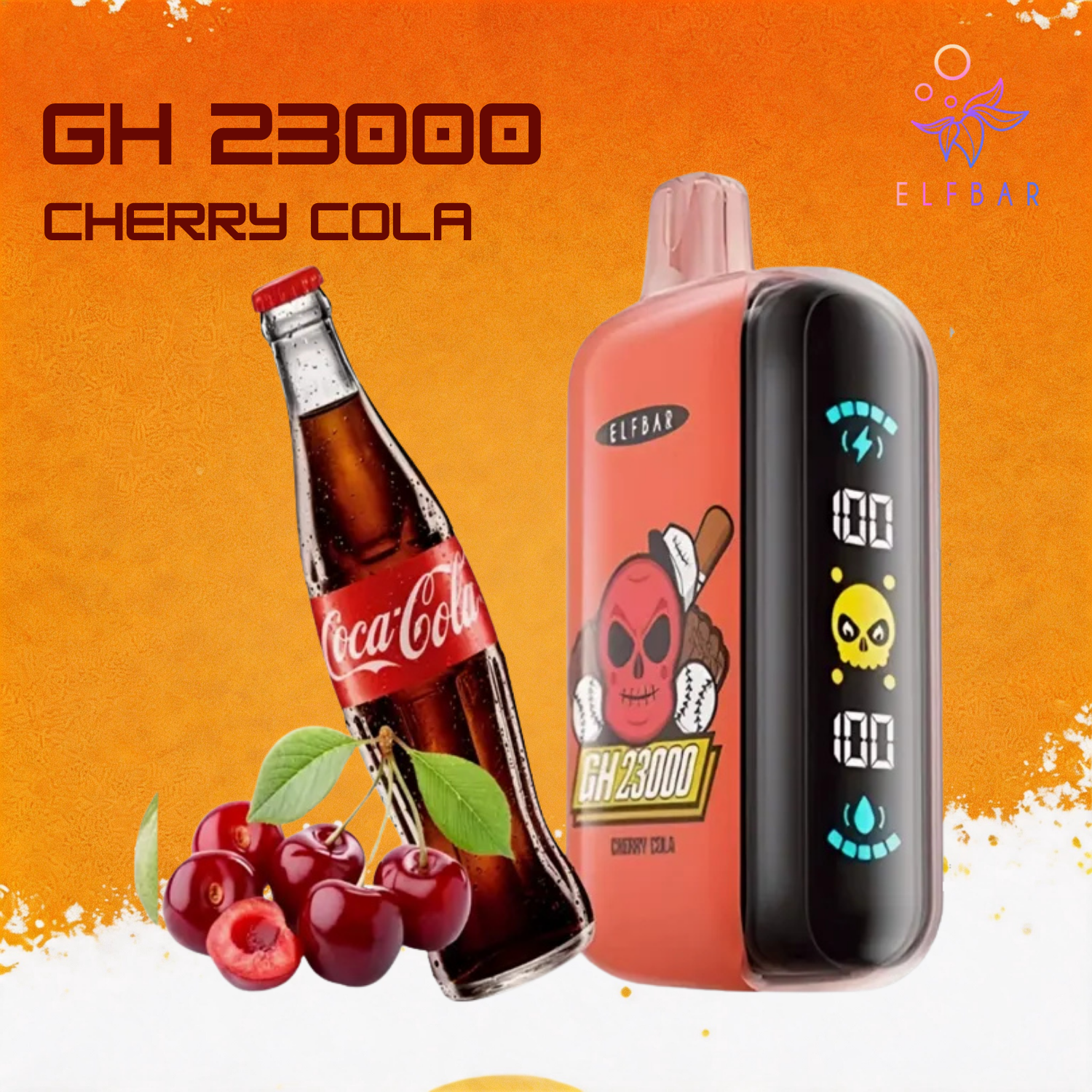 Elf Bar Gh23000 23000 23K Puffs Disposable Vape Cherry Cola