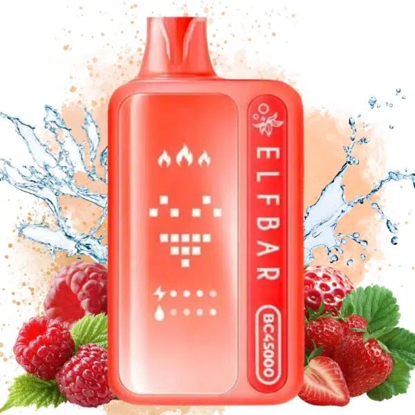 Elfbar BC45000 45K 45000Puffs 50mg Disposable Vape Red Raspberry Strawberry