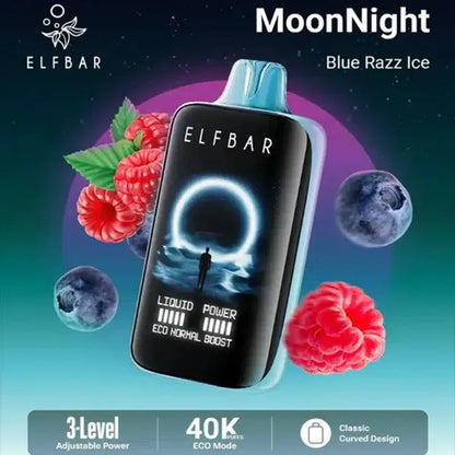 Elfbar Moon Night 40000 40K Puffs Disposable Vape Blue Razz Ice