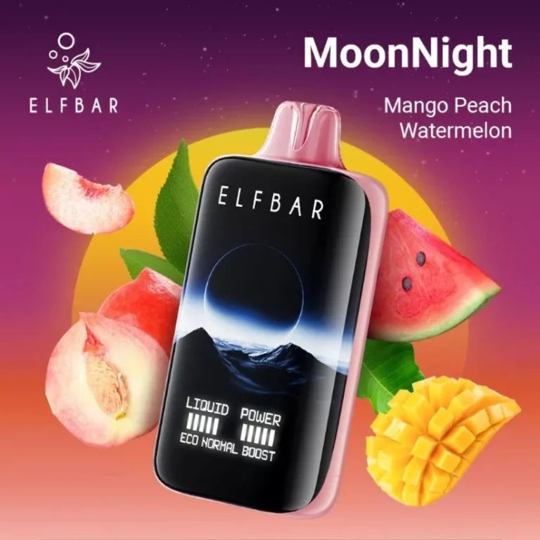 Elfbar Moon Night 40000 40K Puffs Disposable Vape Mango Peach Watermelon