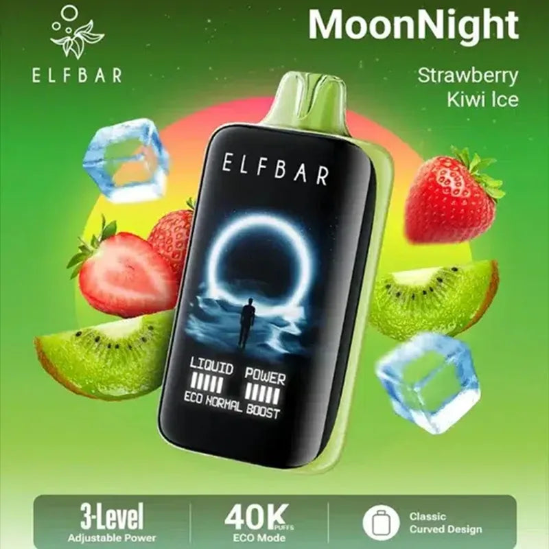Elfbar Moon Night 40000 40K Puffs Disposable Vape Strawberry Kiwi Ice