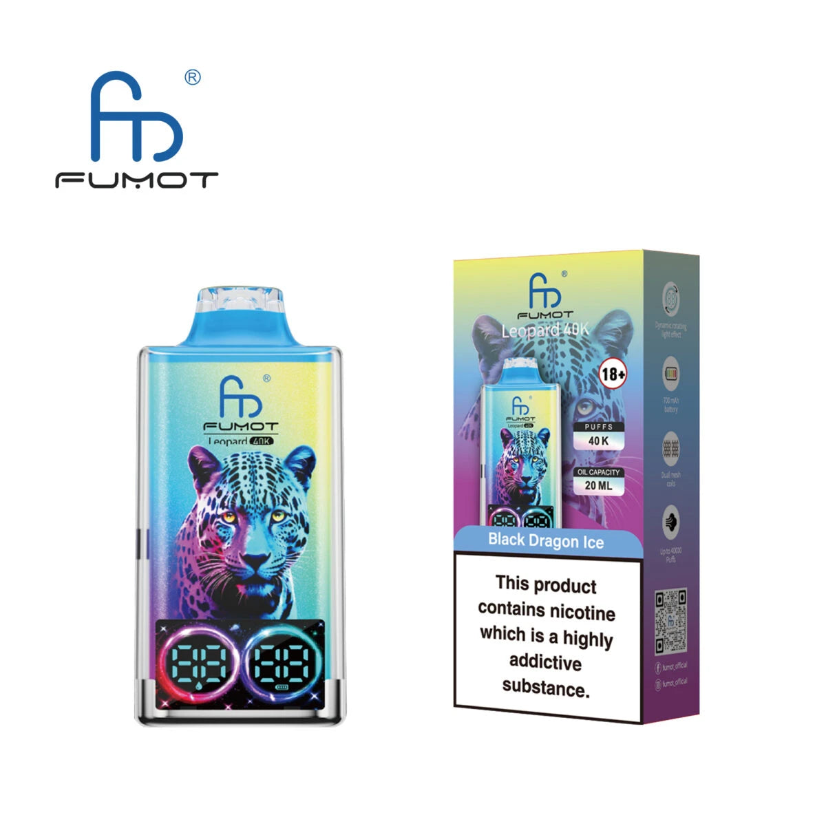Fumot Leopard 40K Puffs Disposable Vape 20mg Package