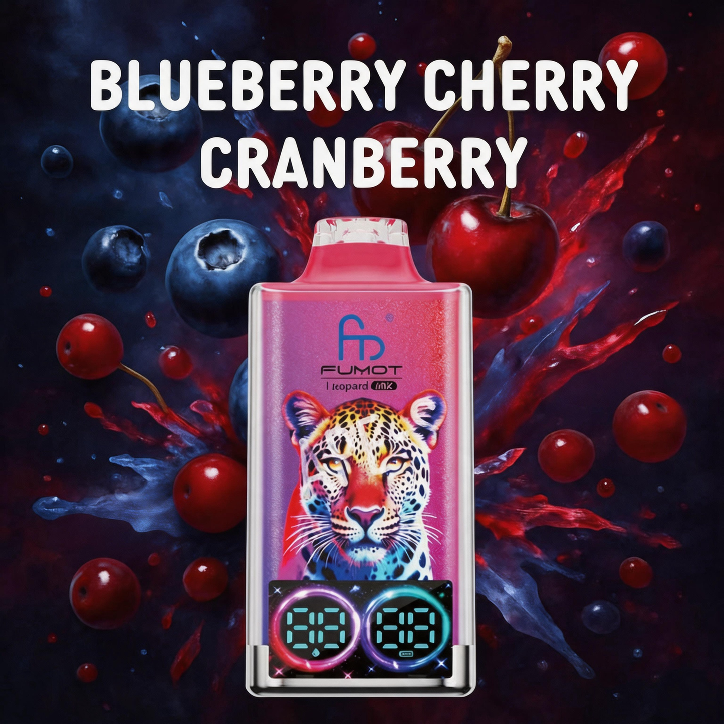 Fumot Leopard 40K Puffs Disposable Vape 20mg Wholesale Blueberry Cherry Cranberry