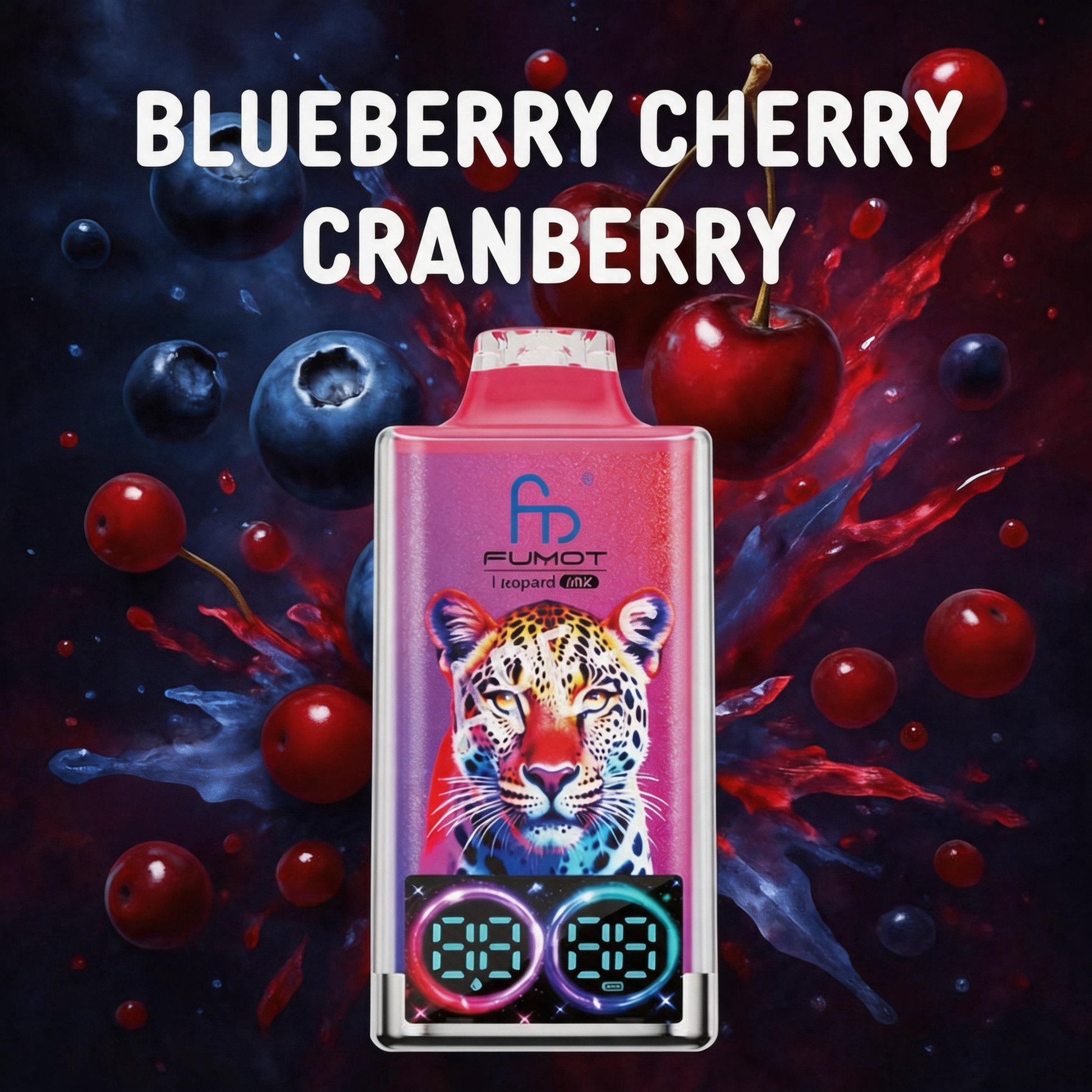 Fumot Leopard 40K Puffs Disposable Vape 20mg Wholesale Blueberry Cherry Cranberry