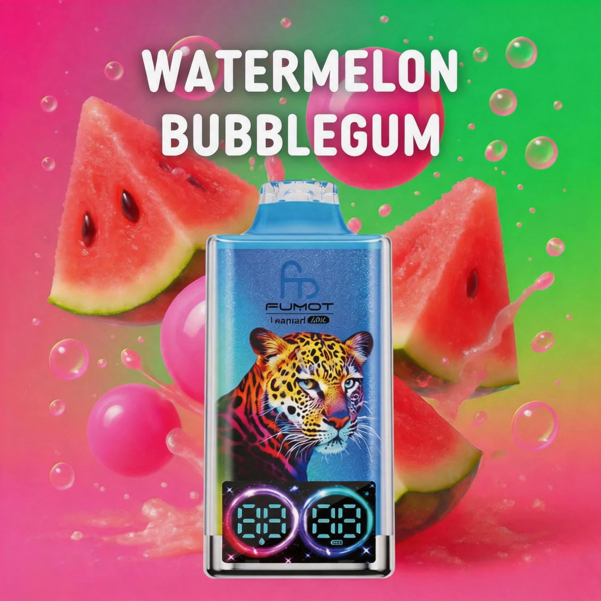 Fumot Leopard 40K Puffs Disposable Vape 20mg Wholesale Watermelon Bubblegum