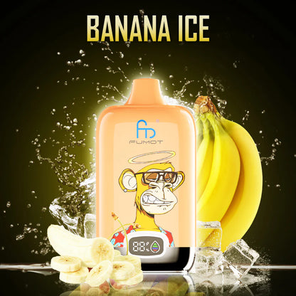 Fumot RandM Digital Box 12000 Disposable Vape 20mg Wholesale Banana Ice