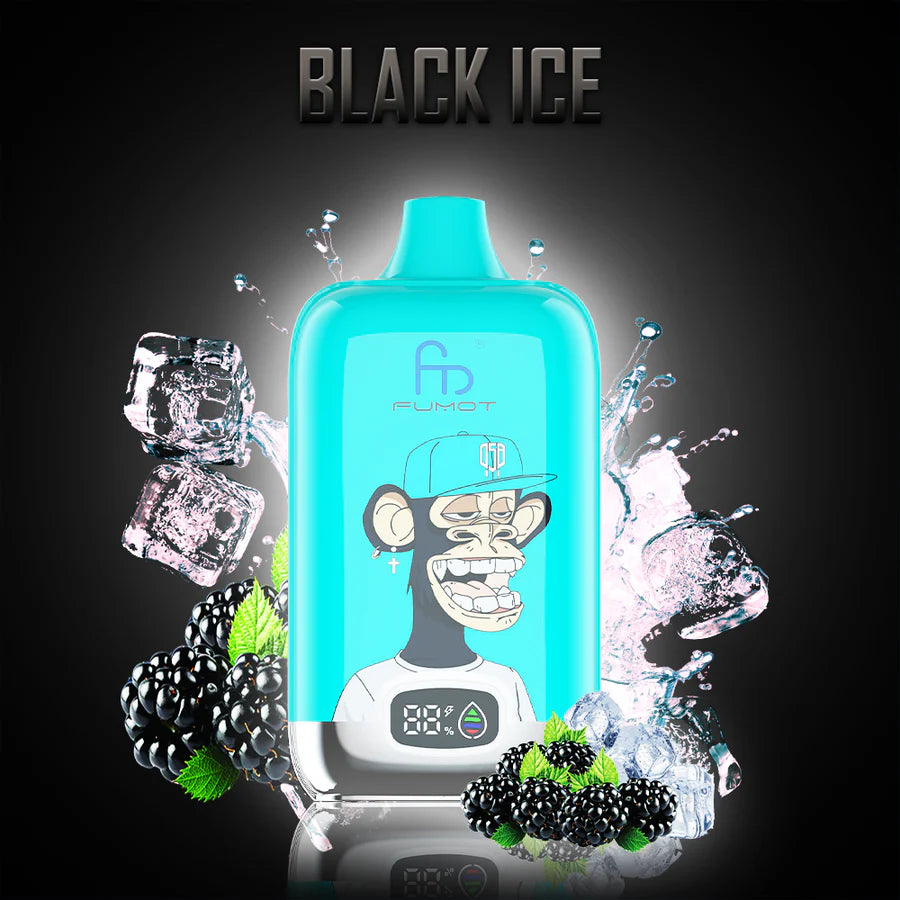 Fumot RandM Digital Box 12000 Disposable Vape 20mg Wholesale Black Ice