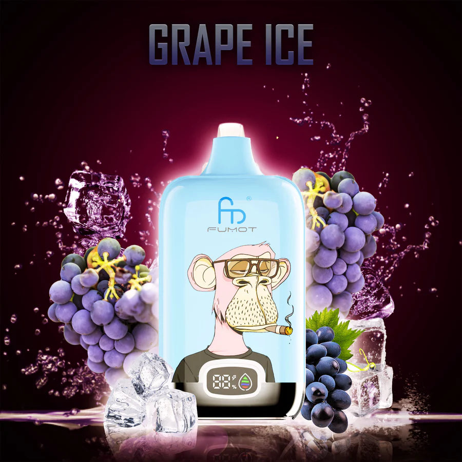 Fumot RandM Digital Box 12000 Disposable Vape 20mg Wholesale Grape Ice