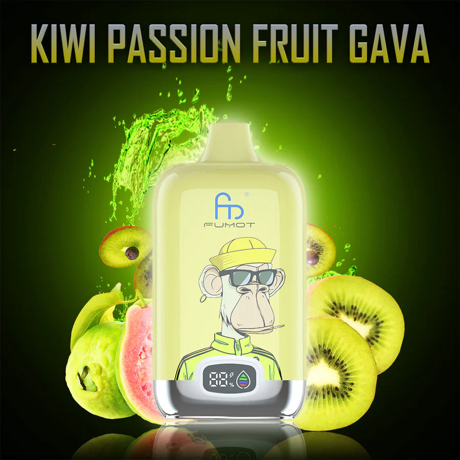 Fumot RandM Digital Box 12000 Disposable Vape 20mg Wholesale Kiwi Passion Fruit Guava