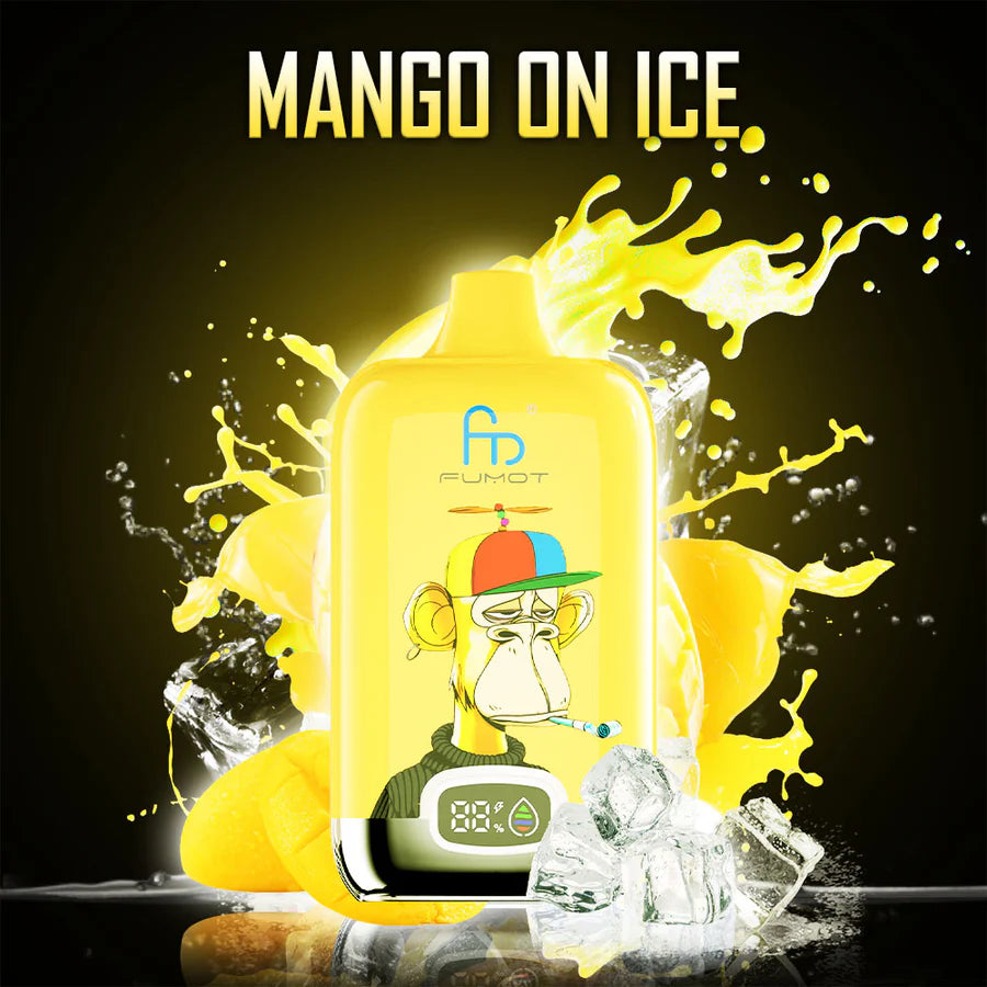 Fumot RandM Digital Box 12000 Disposable Vape 20mg Wholesale Mango On Ice