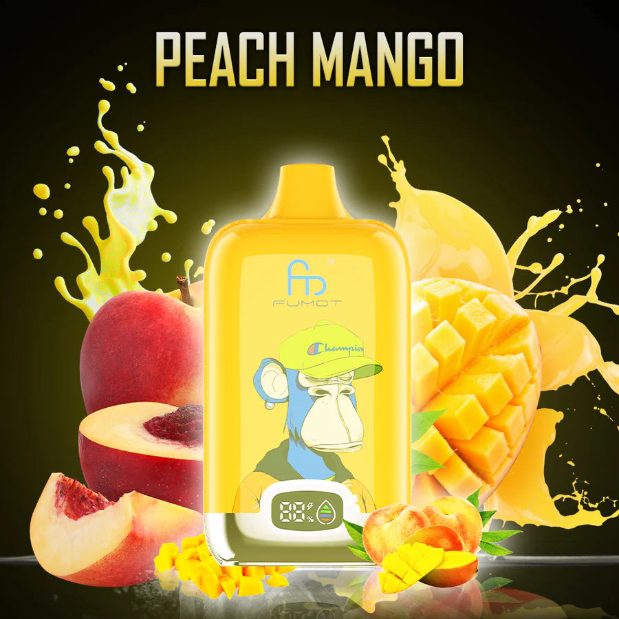 Fumot RandM Digital Box 12000 Disposable Vape 20mg Wholesale Peach Mango