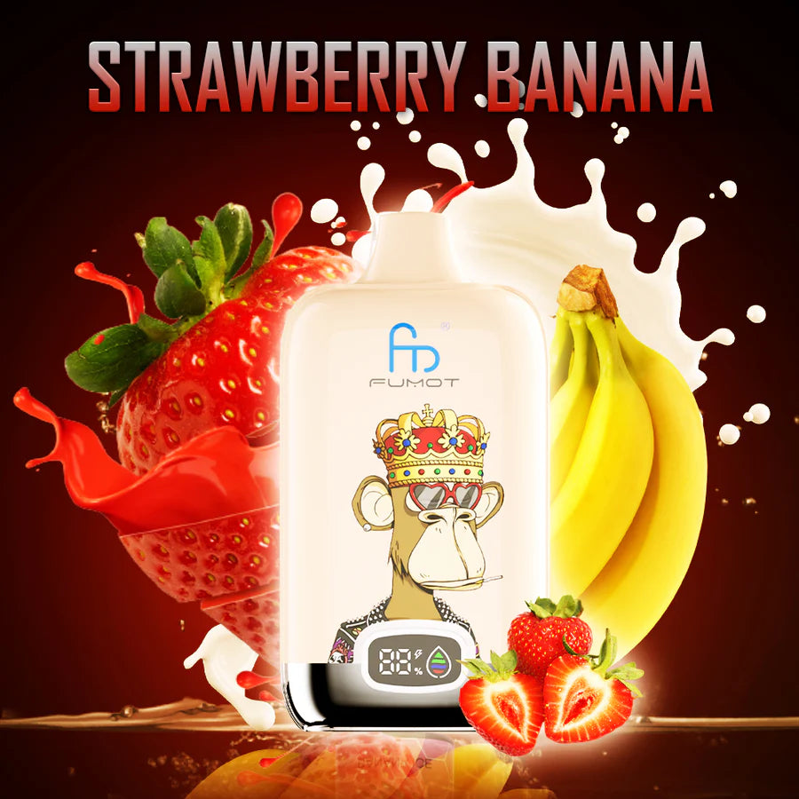 Fumot RandM Digital Box 12000 Disposable Vape 20mg Wholesale Strawberry Banana