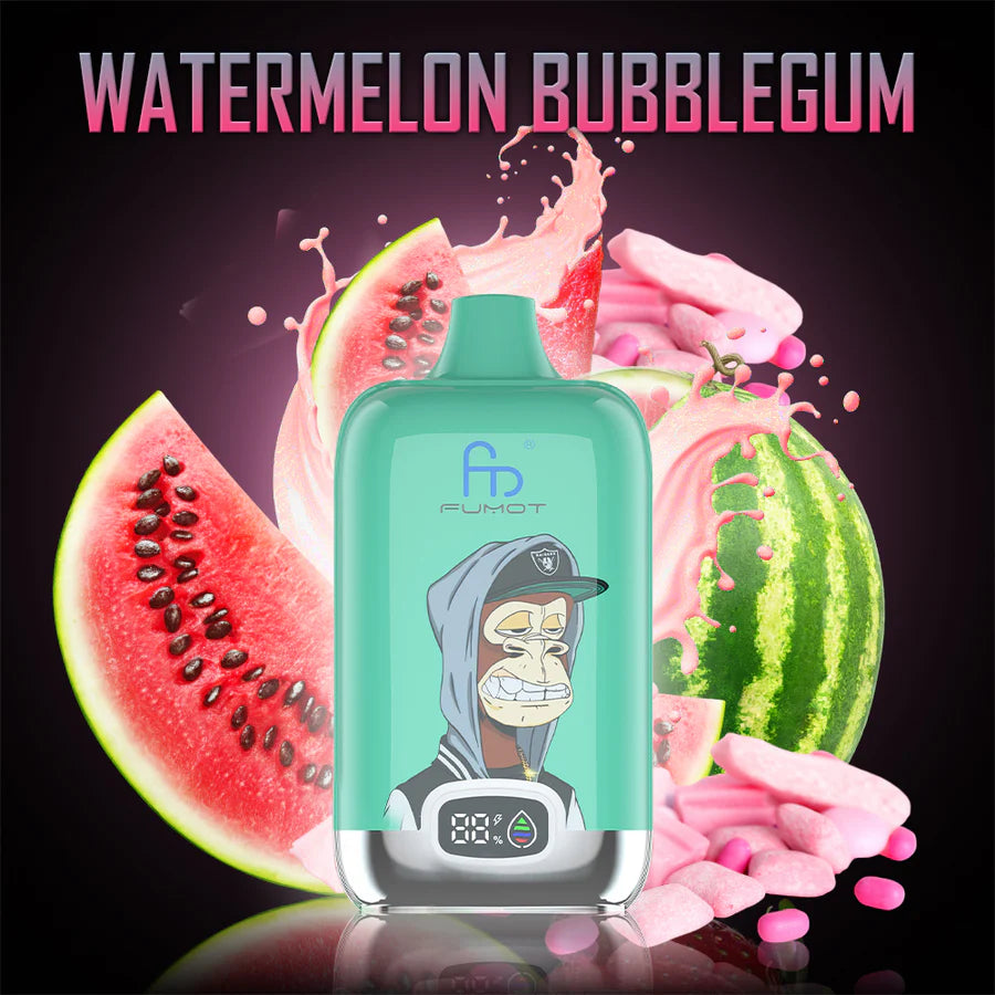 Fumot RandM Digital Box 12000 Disposable Vape 20mg Wholesale Watermelon Bubblegum