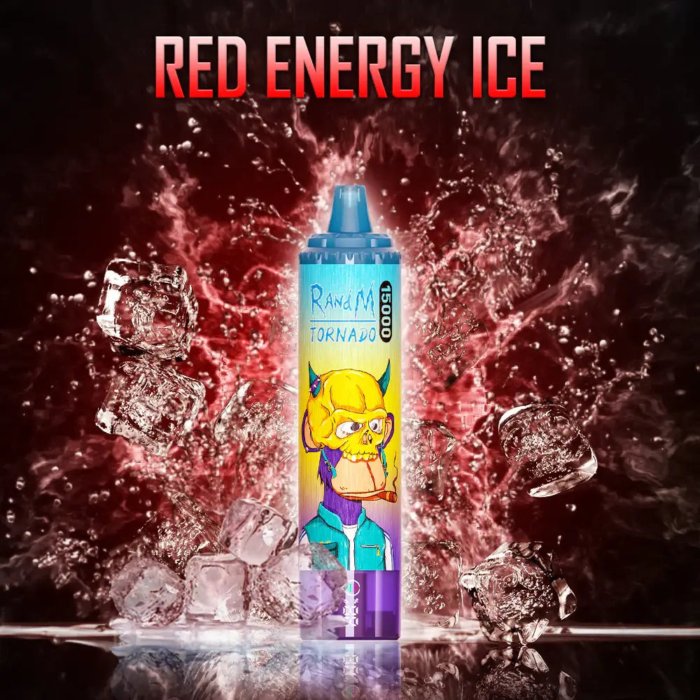 Fumot RandM Tornado 15000 15K Puffs Disposable Vape 20mg Red Energy Ice