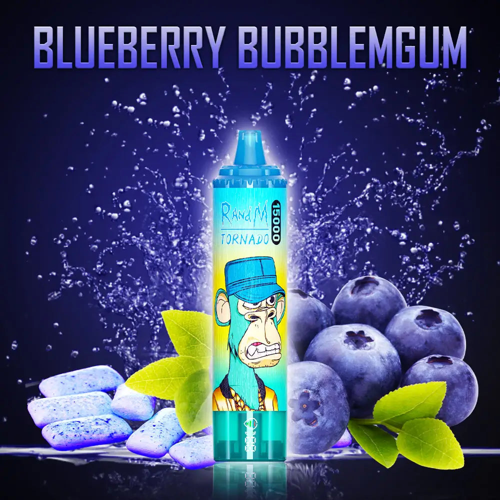 Fumot RandM Tornado 15000 15K Puffs Disposable Vape 20mg Wholesale Blueberry Bubblegum