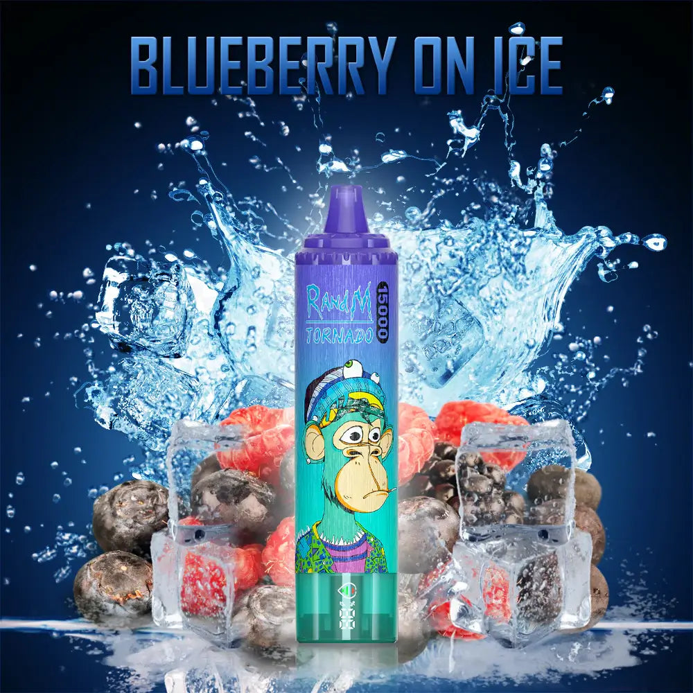 Fumot RandM Tornado 15000 15K Puffs Disposable Vape 20mg Wholesale Blueberry On Ice