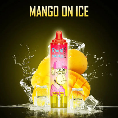 Fumot RandM Tornado 15000 15K Puffs Disposable Vape 20mg Wholesale Mango On Ice