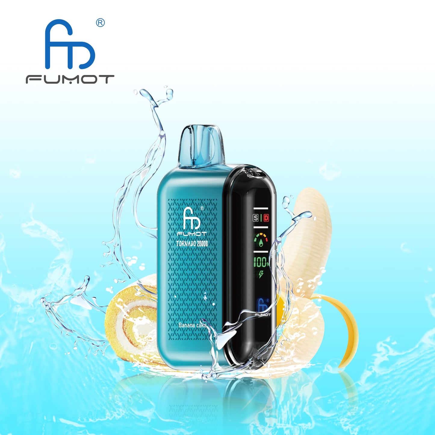 Fumot Tornado 20000 Dual Mesh Disposable Vape 20mg Banana Cake