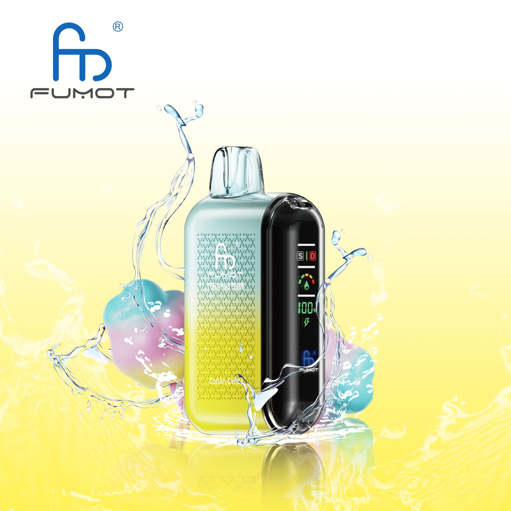 Fumot Tornado 20000 Dual Mesh Disposable Vape 20mg Cotton Candy