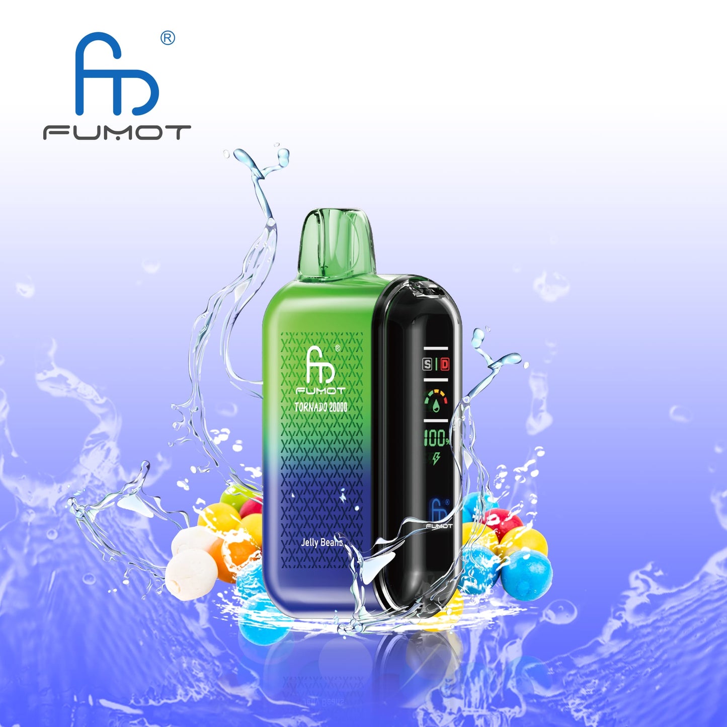 Fumot Tornado 20000 Dual Mesh Disposable Vape 20mg Jelly Beans
