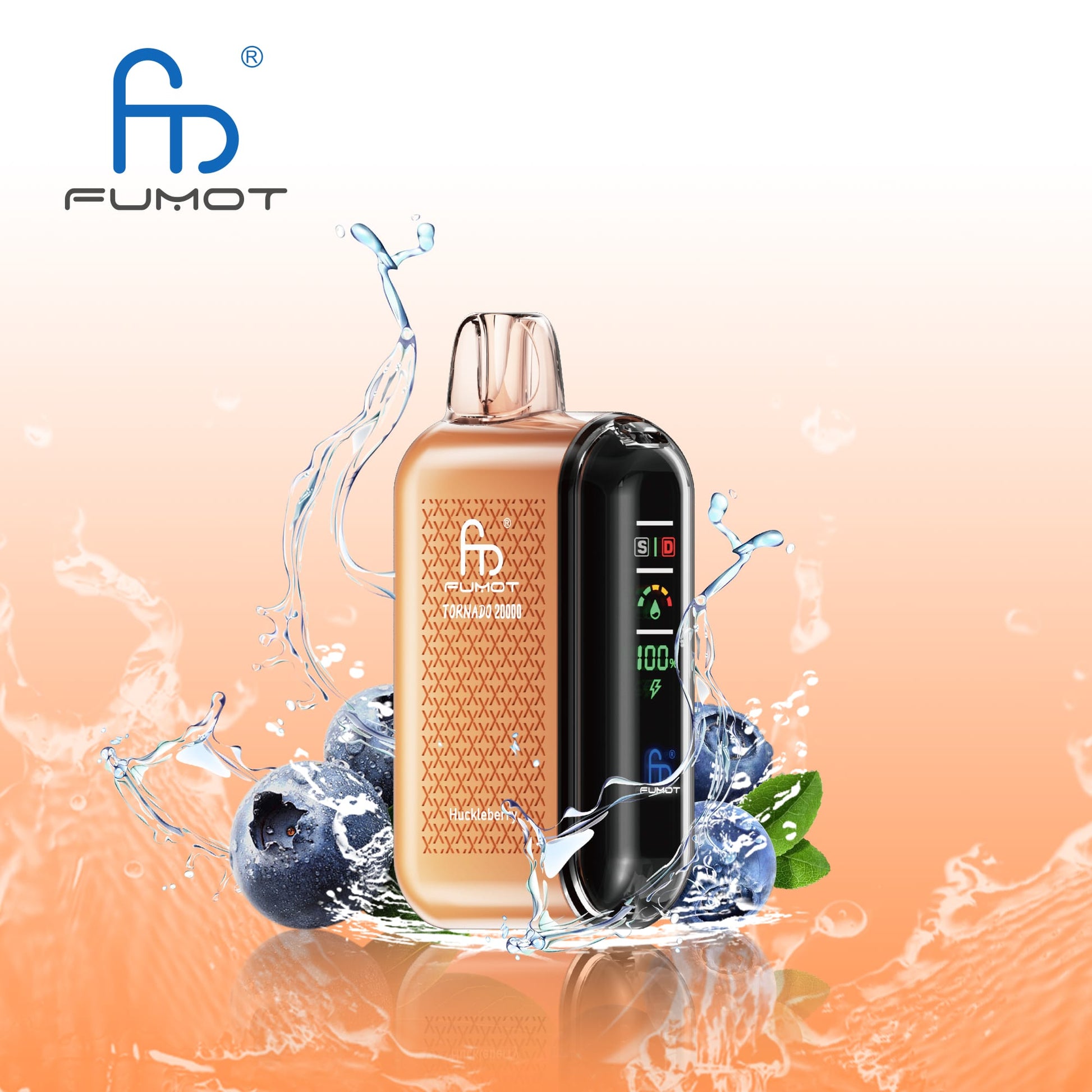  Fumot Tornado 20000 Dual Mesh Disposable Vape 20mg Wholesale Huckleberry