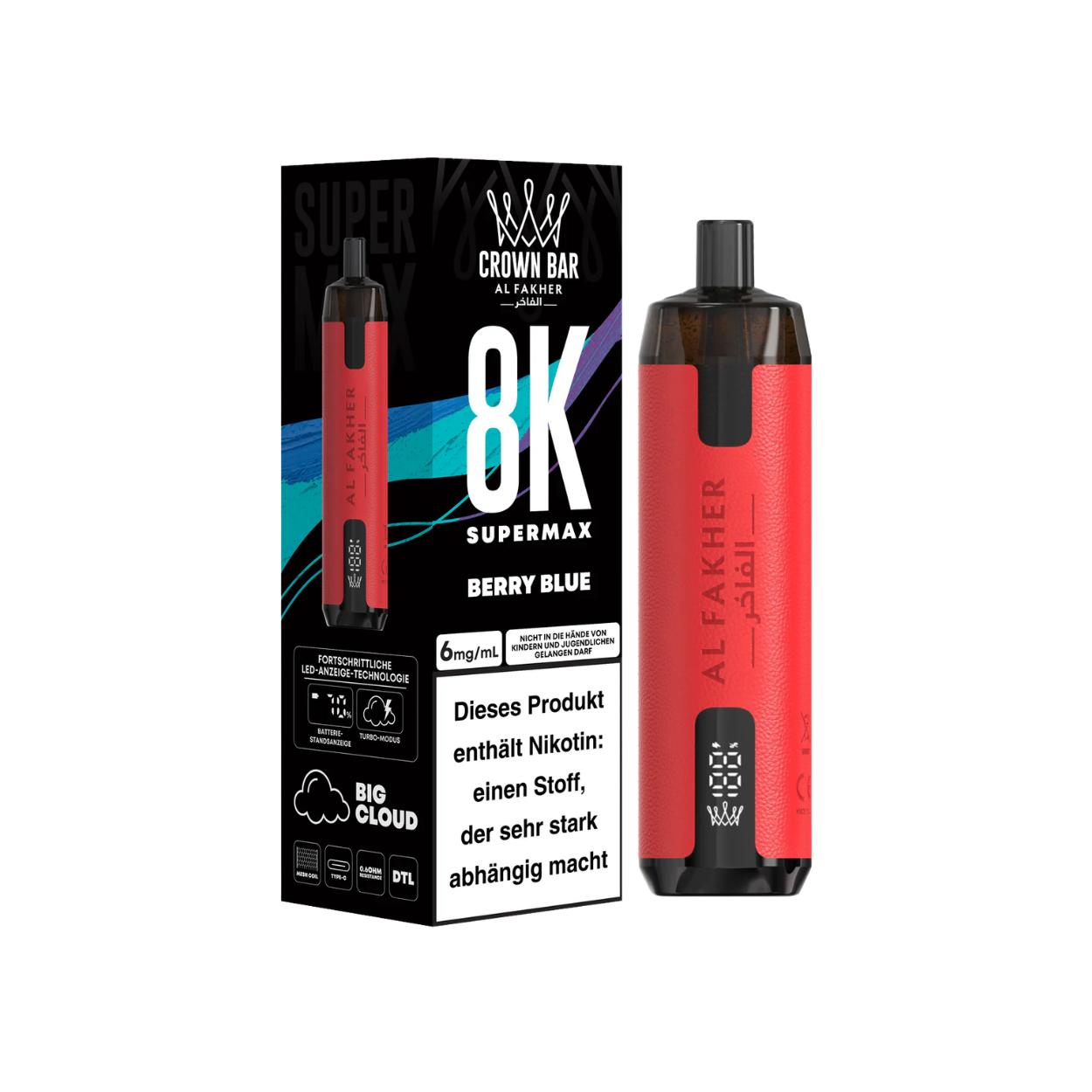 Al Fakher Crown Bar 8000 8K Disposable Vape