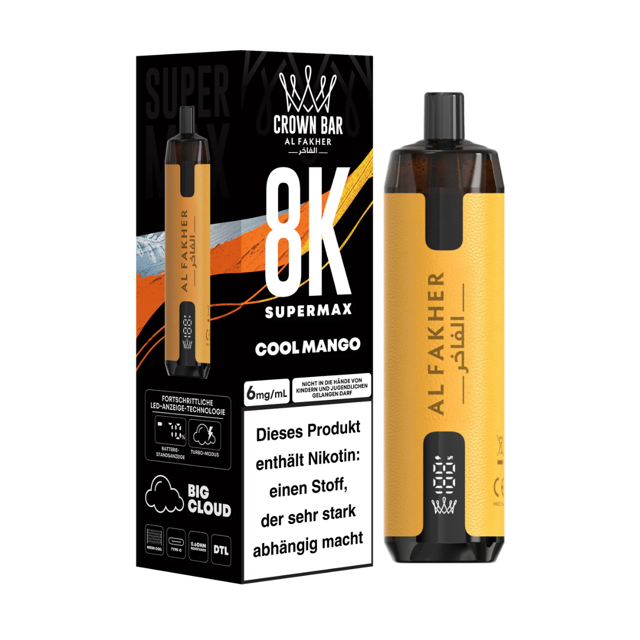 Al Fakher Crown Bar 8000 8K Disposable Vape