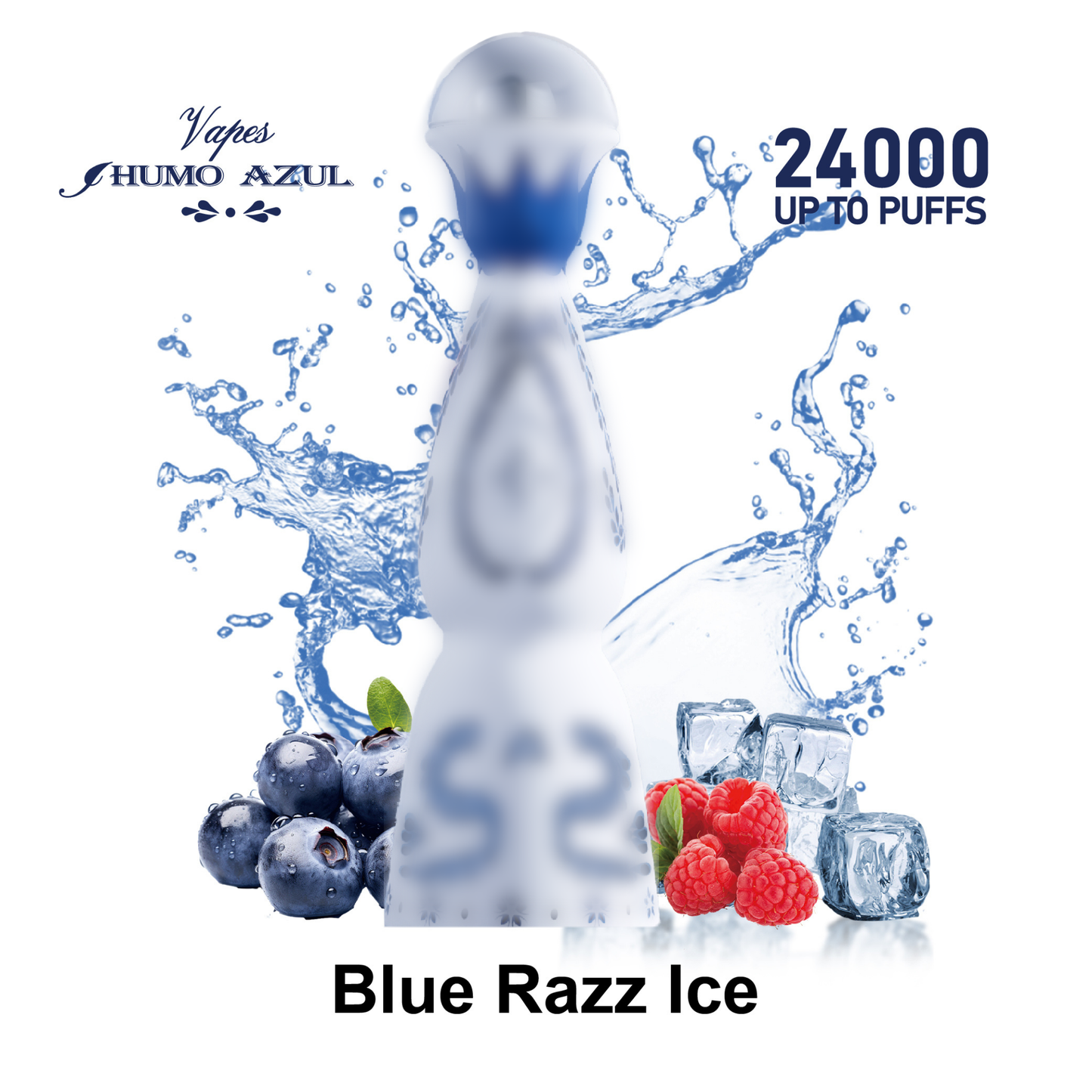 Humo Azul 24K 24000 Puffs Disposable Vape  Blue Razz Ice