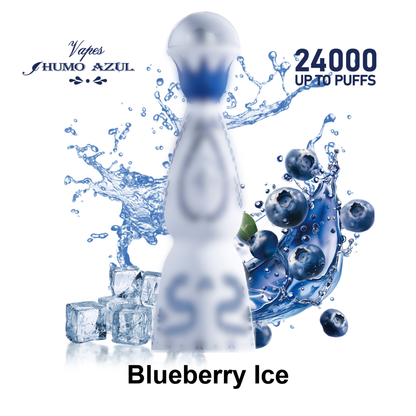 Humo Azul 24K 24000 Puffs Disposable Vape  Blueberry Ice