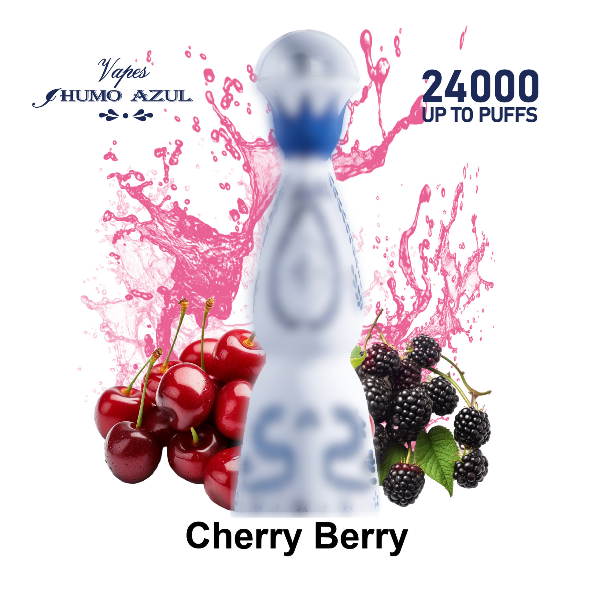 Humo Azul 24K 24000 Puffs Disposable Vape  Cherry Berry