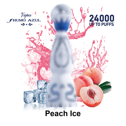 Humo Azul 24K 24000 Puffs Disposable Vape  Peach Ice