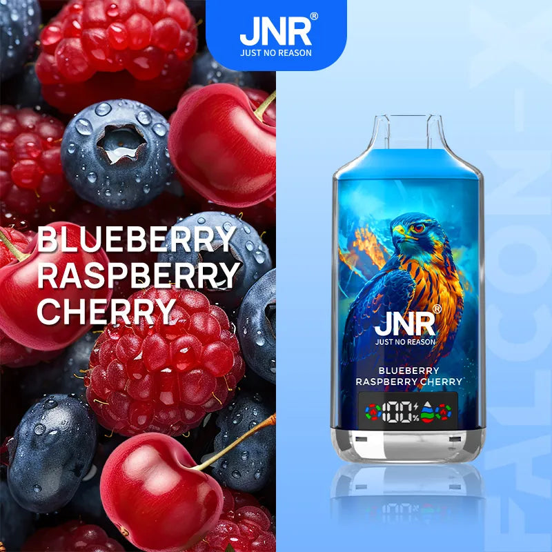 JNR Falcon-X 18000 18K Puffs Disposable Vape 20mg Wholesale Blueberry Raspberry Cherry