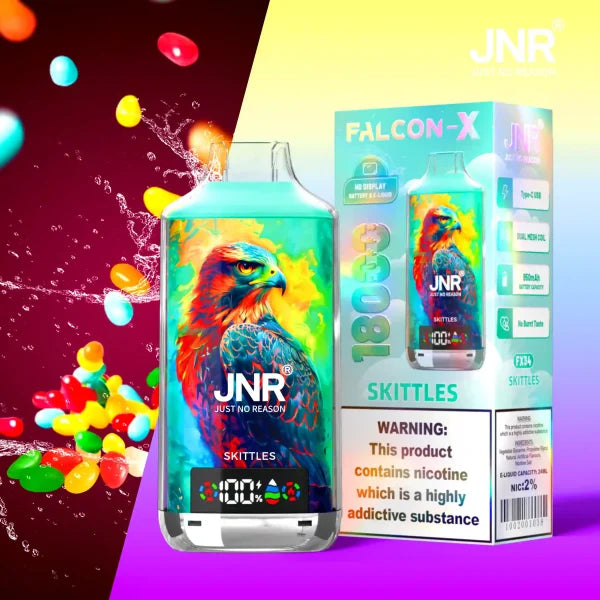 JNR Falcon-X 18000 18K Puffs Disposable Vape 20mg Wholesale Skittles