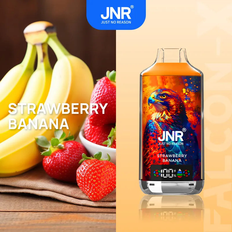 JNR Falcon-X 18000 18K Puffs Disposable Vape 20mg Wholesale Strawberry Banana