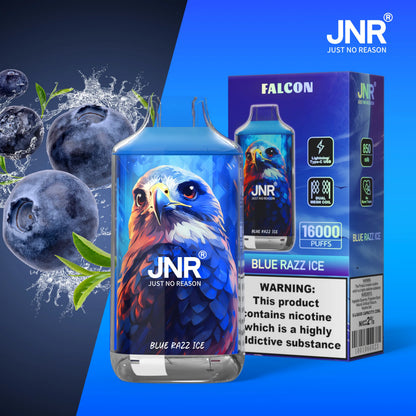 JNR Falcon 16000 16K Puffs Disposable Vape 20mg Wholesale Blue Razz Ice