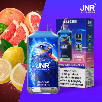 JNR Falcon 16000 16K Puffs Disposable Vape 20mg Wholesale Grape Lemonade Ice